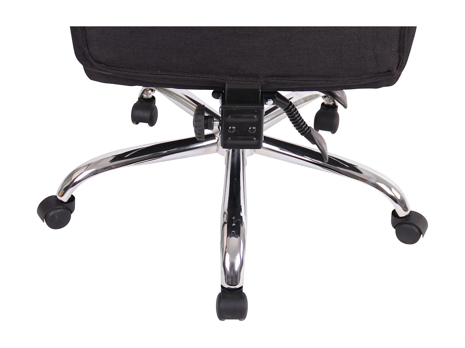 Chaise de bureau - Tissu & Métal chromé - Noir - Oxygen