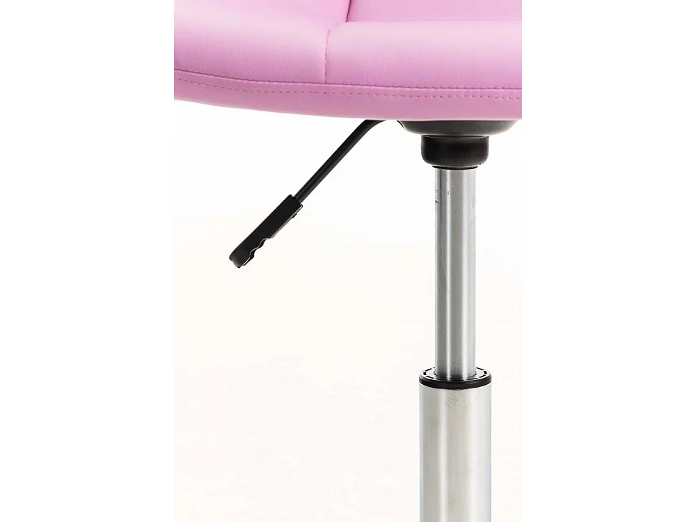 Bureaustoel - Kunstleer & Metaal in chroomoptiek - roze - Emil