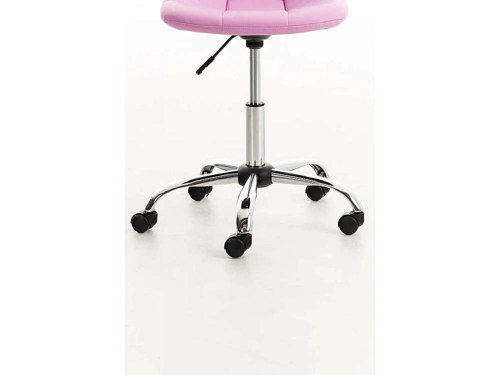 Bureaustoel - Kunstleer & Metaal in chroomoptiek - roze - Emil