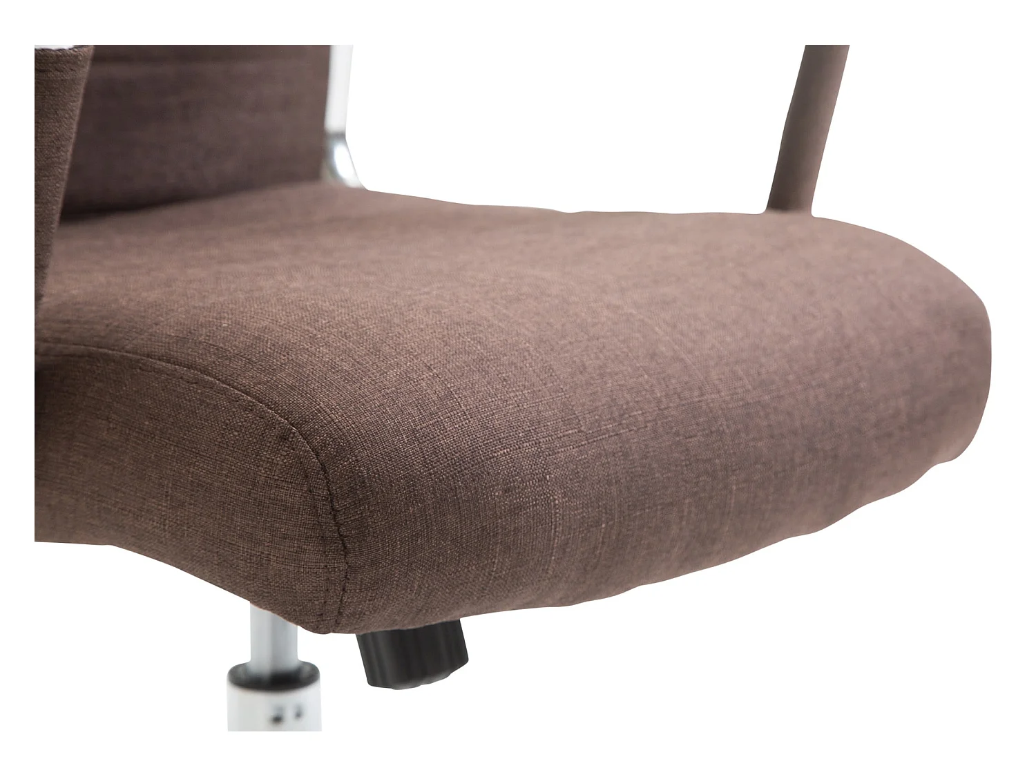 Chaise de bureau - Tissu & Noyer - Marron - Kolumbus