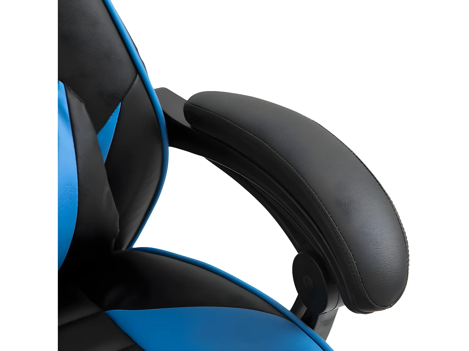 Chaise de bureau - Similicuir & Plastique - Noir / Bleu - Tilos