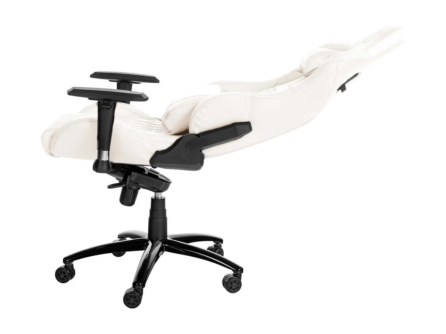 Chaise de bureau - Véritable cuir & Blanc - Blanc - Keren