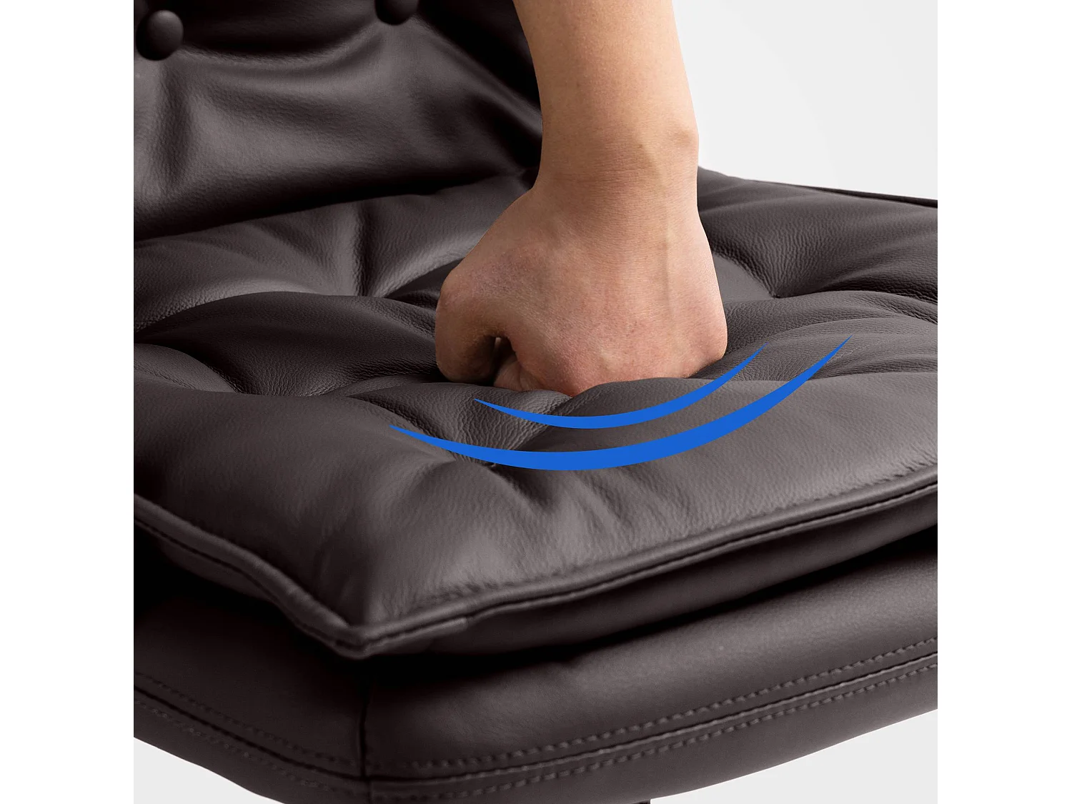 Bürosessel - Echtleder & natura - braun - Sotira