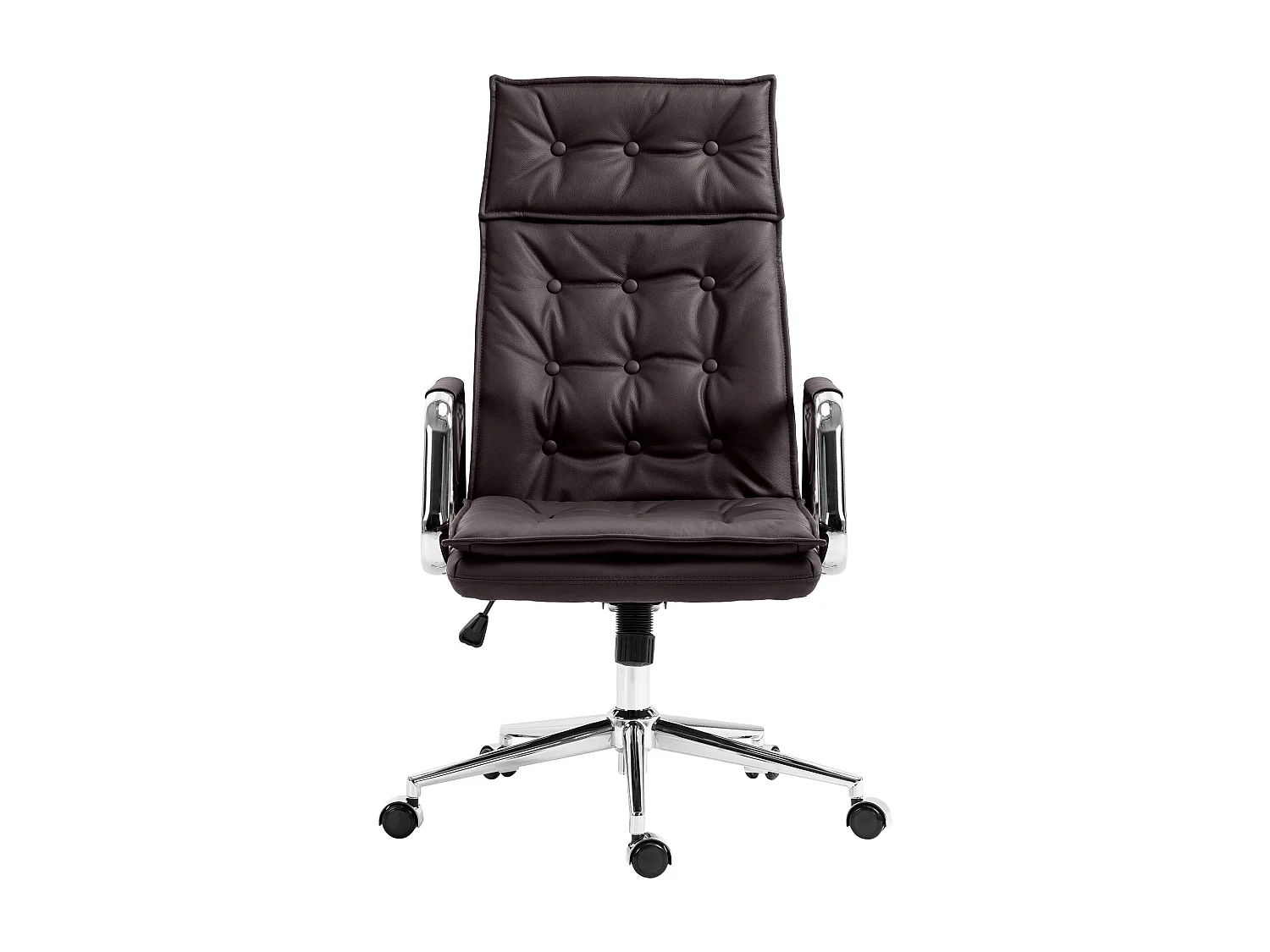 Chaise de bureau - Véritable cuir - Marron - Sotira