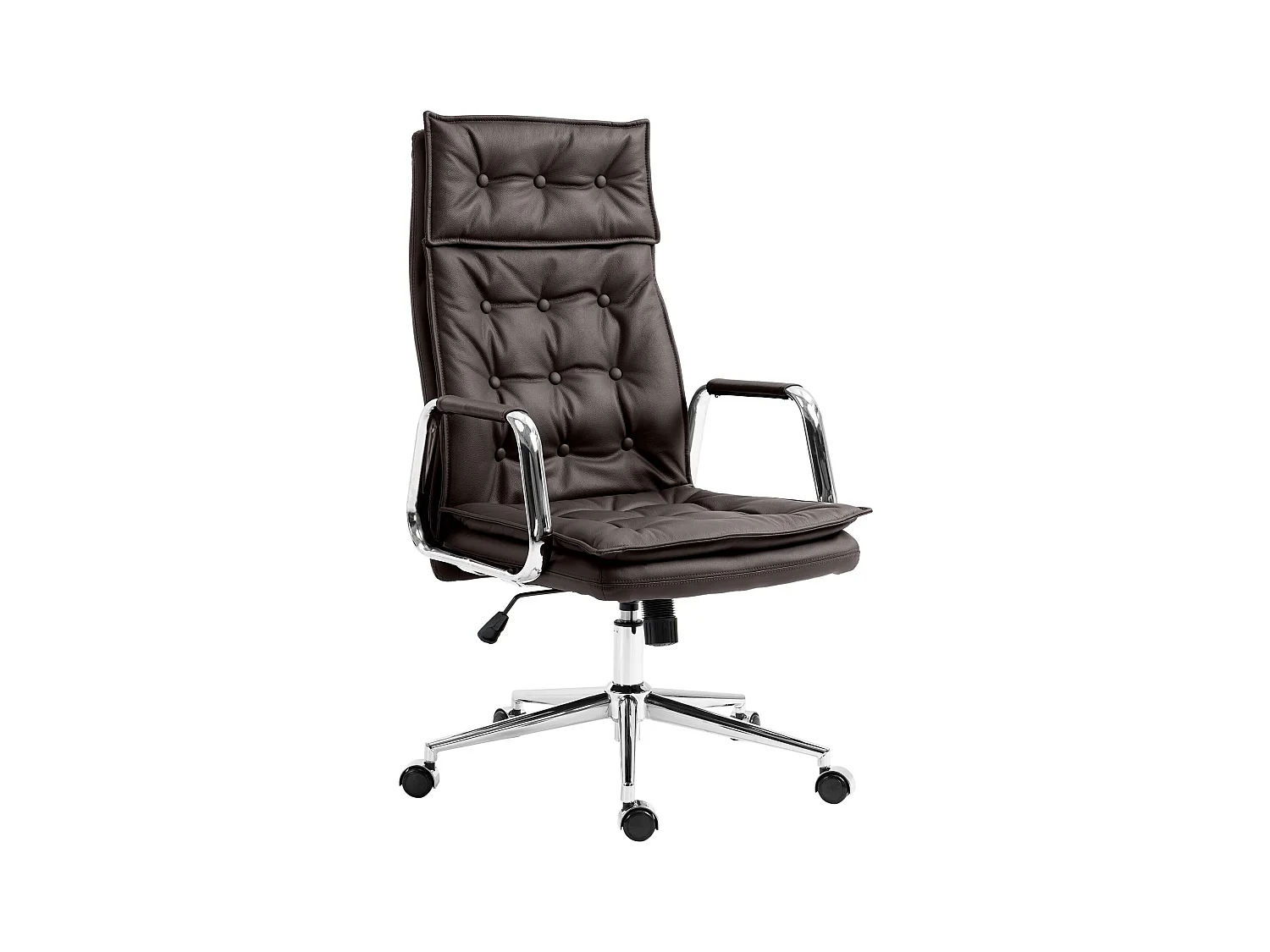 Chaise de bureau - Véritable cuir & Nature - Marron - Sotira