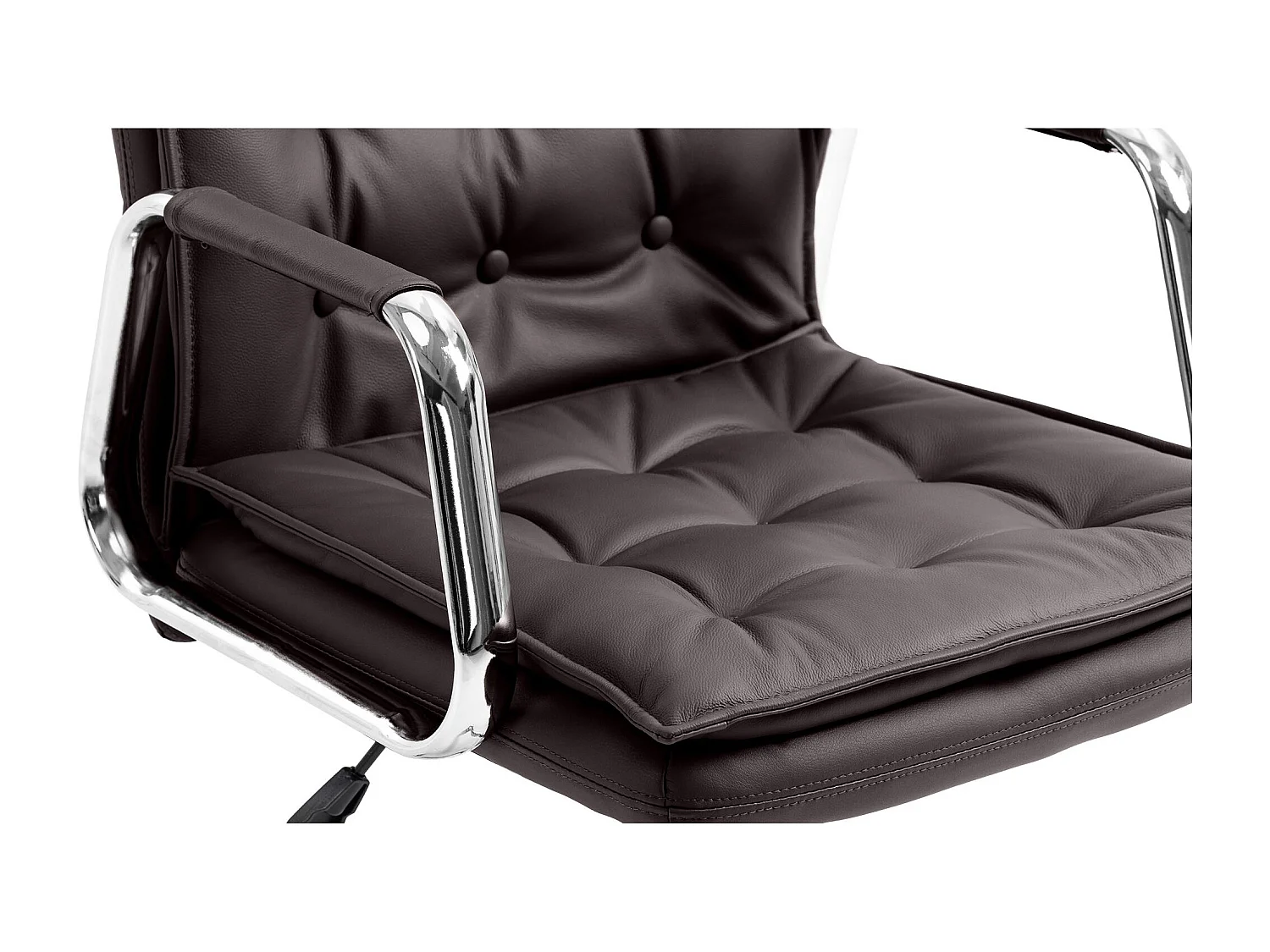 Chaise de bureau - Véritable cuir - Marron - Sotira