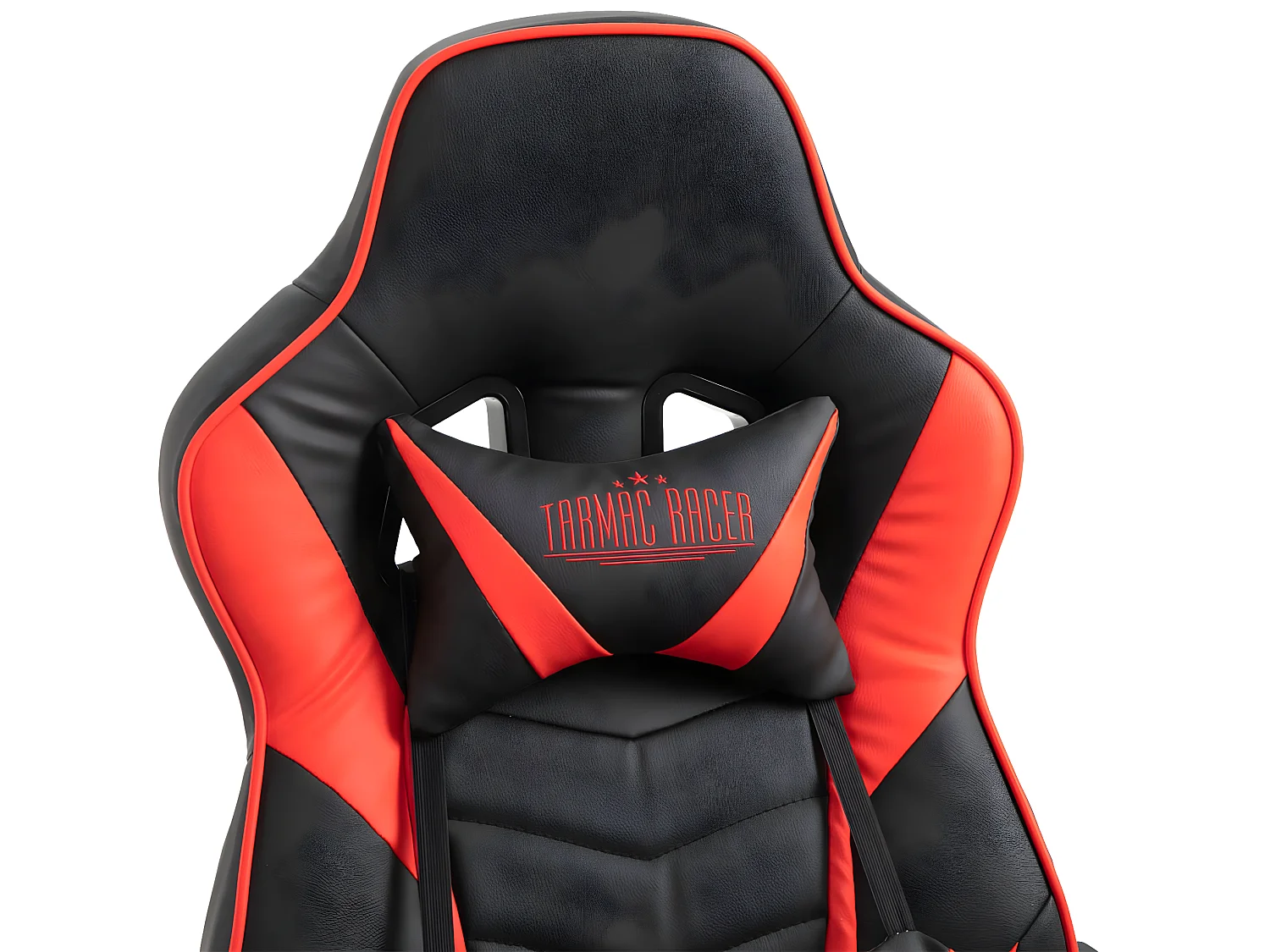 Chaise de bureau - Similicuir & Plastique - Noir / Rouge - Tilos