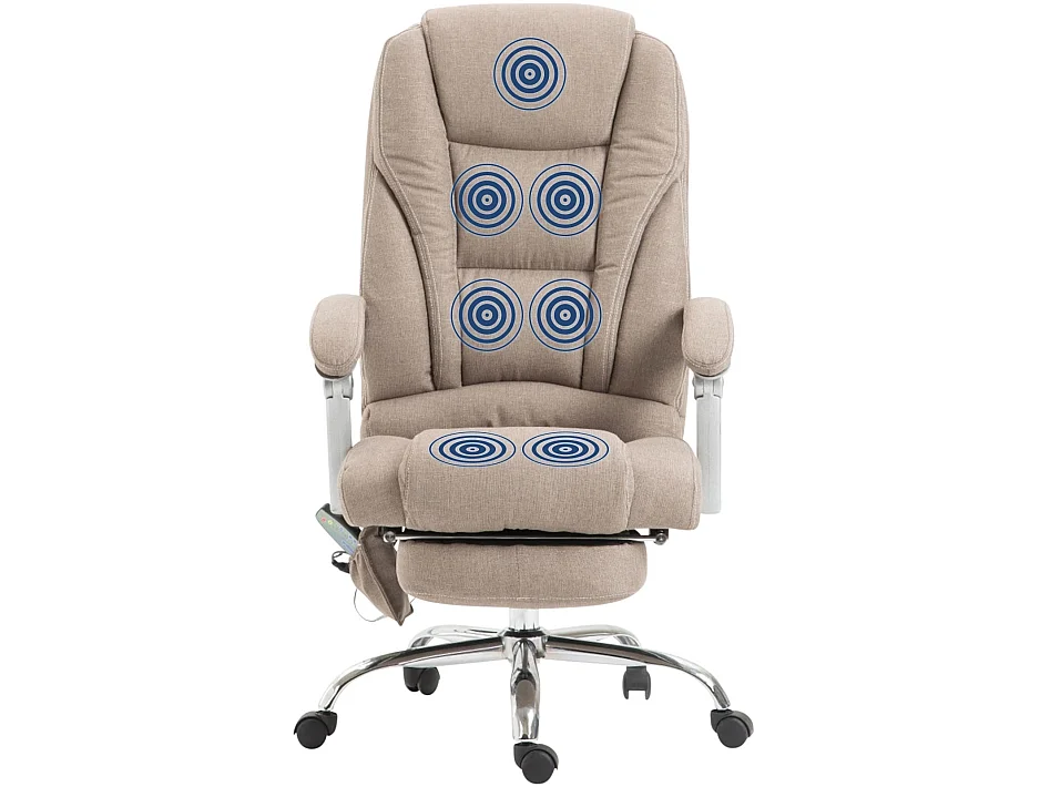 Chaise de bureau - Tissu - Taupe - Pacific