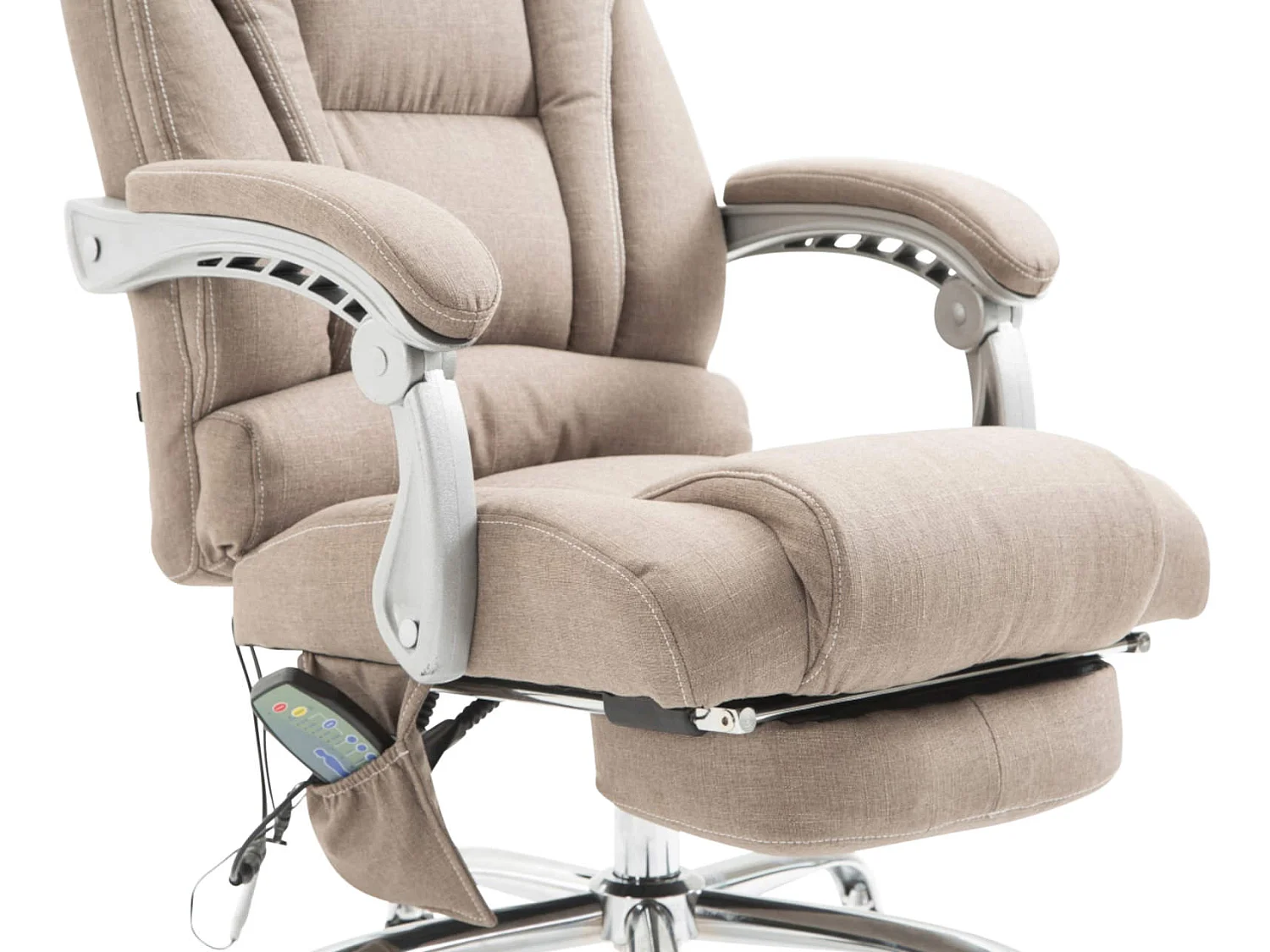 Chaise de bureau - Tissu - Taupe - Pacific