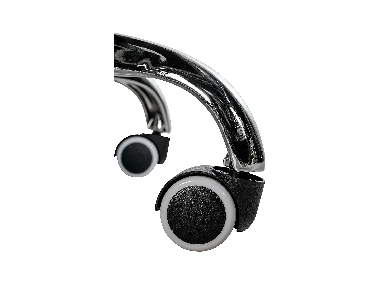 Chaise de bureau - Similicuir & Métal chromé - Marron - Amadora