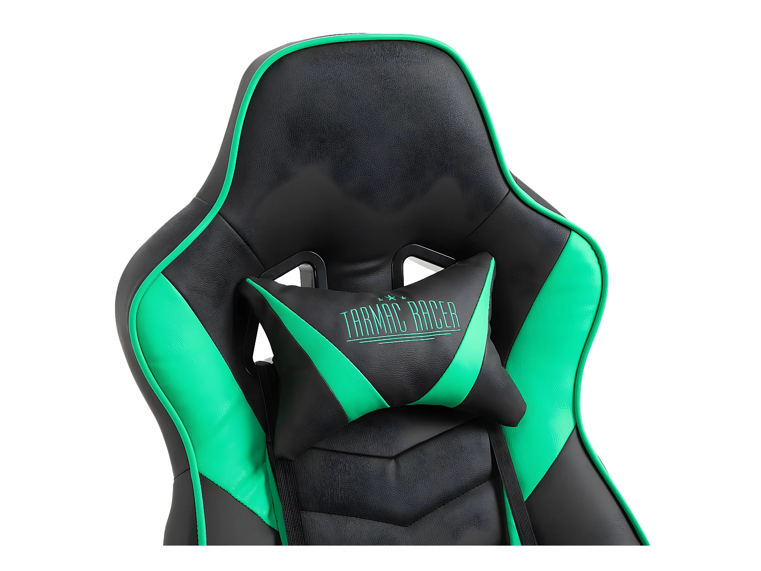 Chaise de bureau - Similicuir & Plastique - Noir / Vert - Tilos
