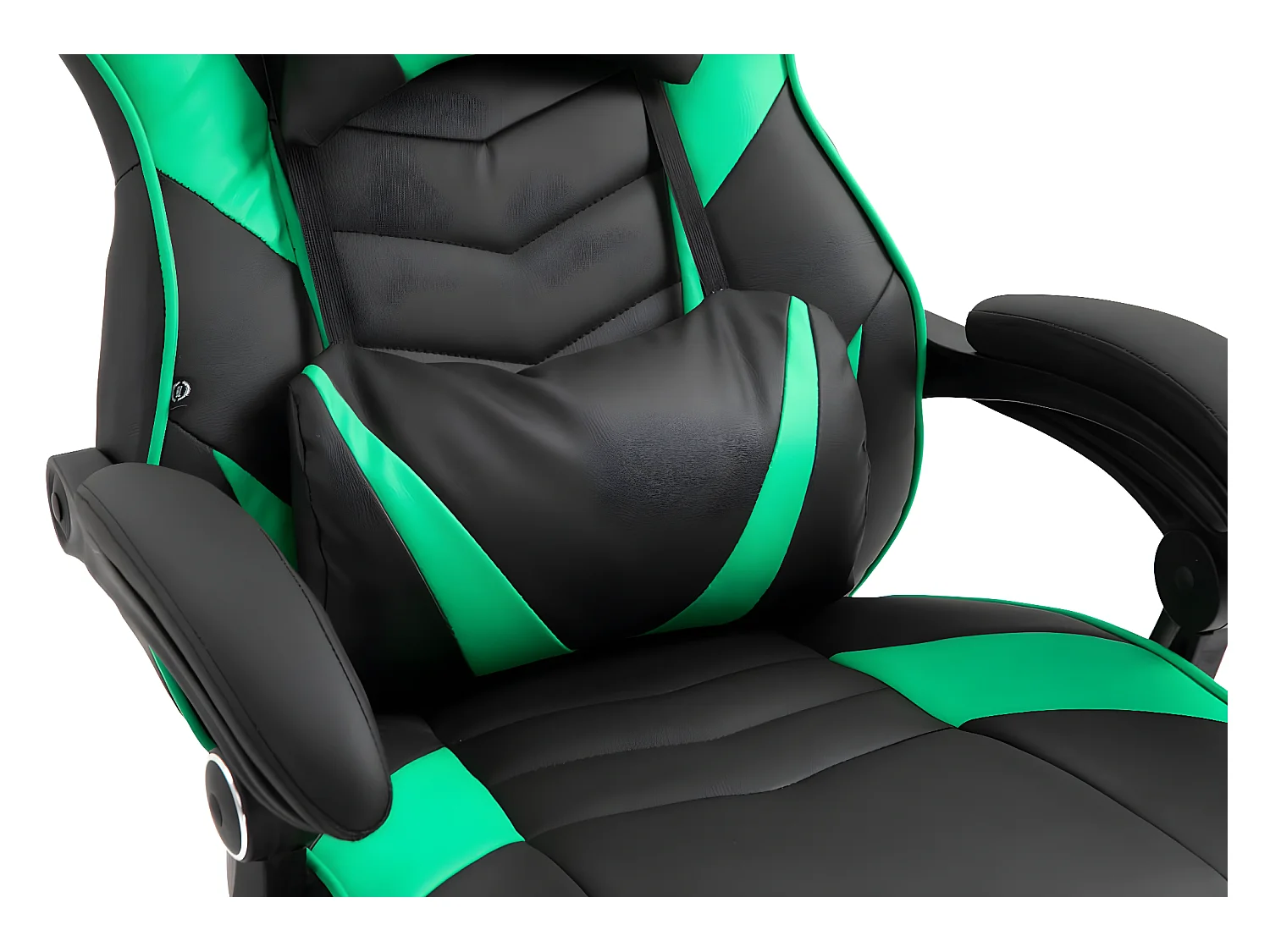 Chaise de bureau - Similicuir & Plastique - Noir / Vert - Tilos