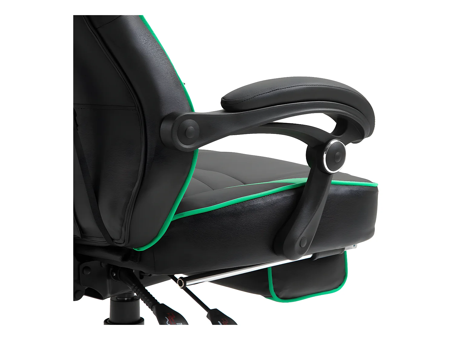 Chaise de bureau - Similicuir & Plastique - Noir / Vert - Tilos