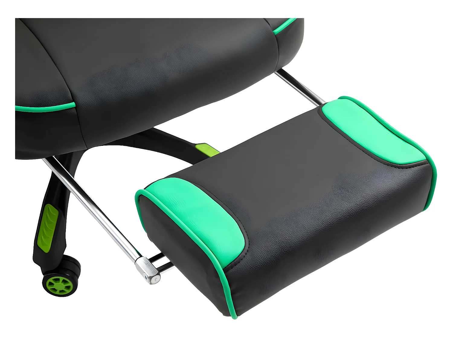 Chaise de bureau - Similicuir & Plastique - Noir / Vert - Tilos