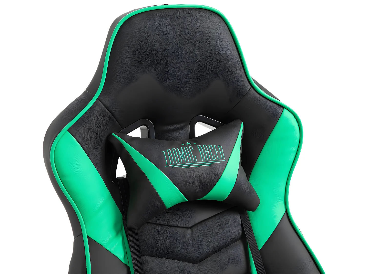 Chaise de bureau - Similicuir & Plastique - Noir / Vert - Tilos