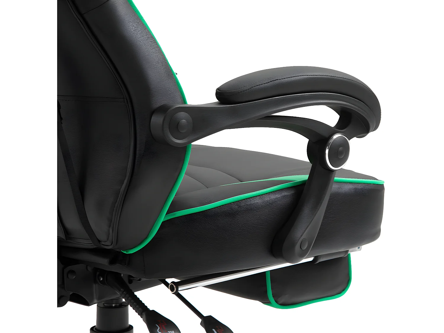 Chaise de bureau - Similicuir & Plastique - Noir / Vert - Tilos