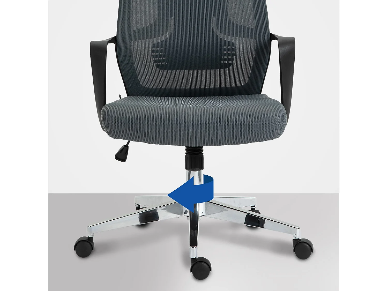 Chaise de bureau - Tissu - Gris - Kanab