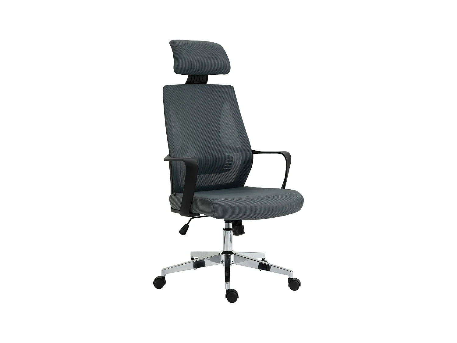 Chaise de bureau - Tissu - Gris - Kanab
