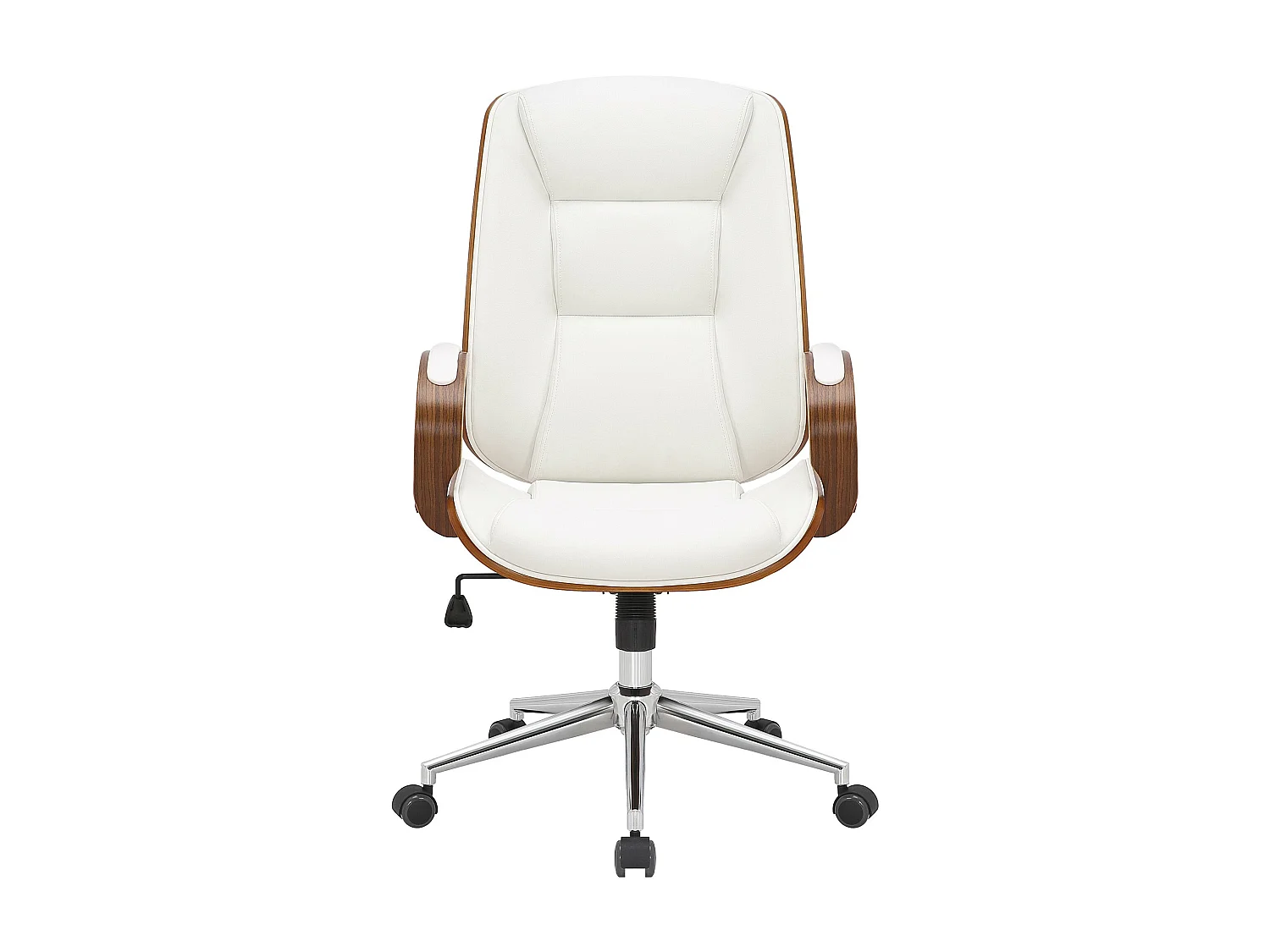 Chaise de bureau - Similicuir - Noyer / Blanc - Yankton