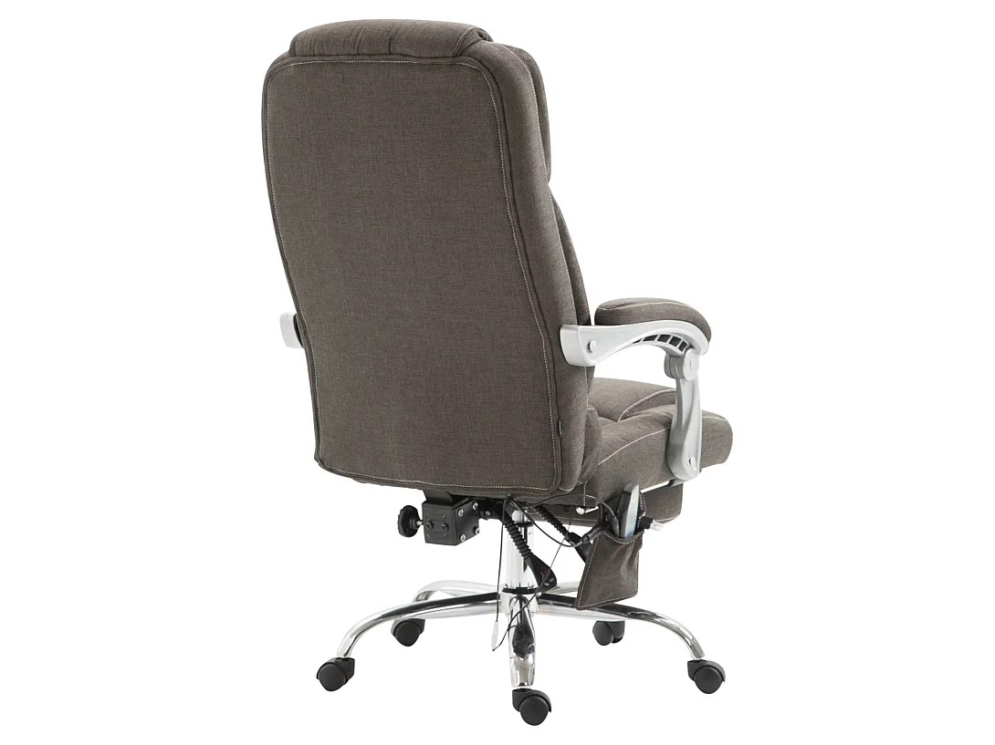 Chaise de bureau - Tissu & Métal chromé - Gris foncé - Pacific