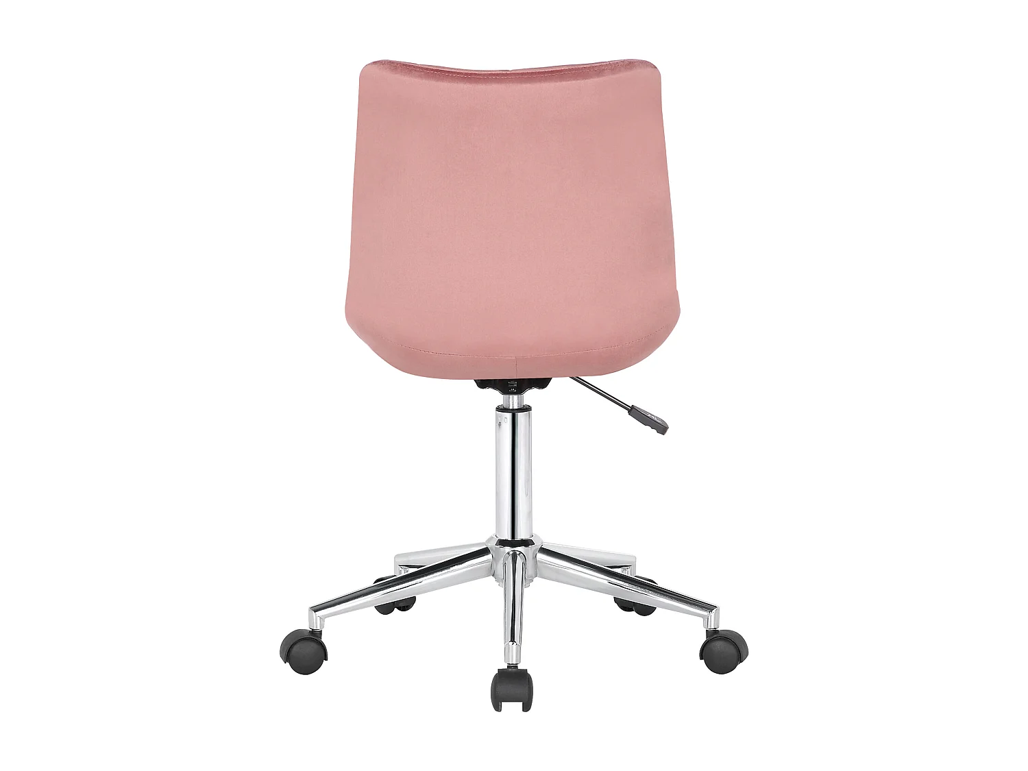 Bürostuhl - Samt & Metall in Chromoptik - pink - Medford