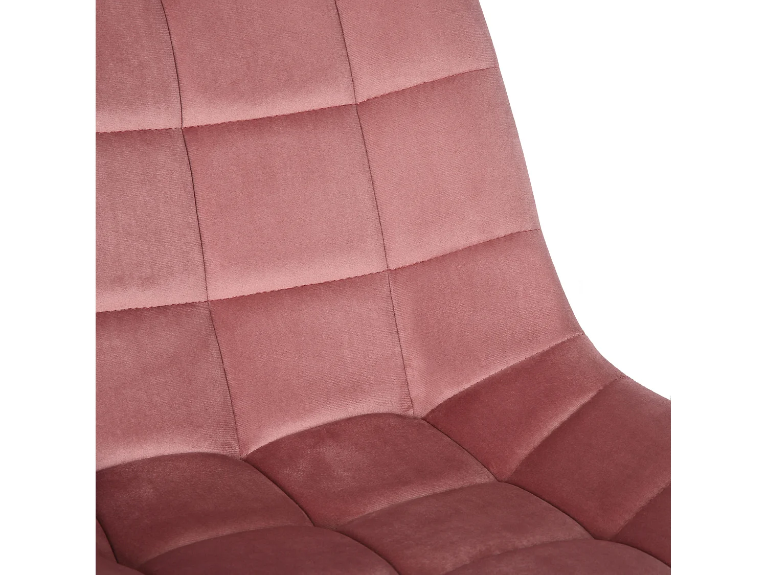 Chaise de bureau - Velours & Métal chromé - Rose - Medford