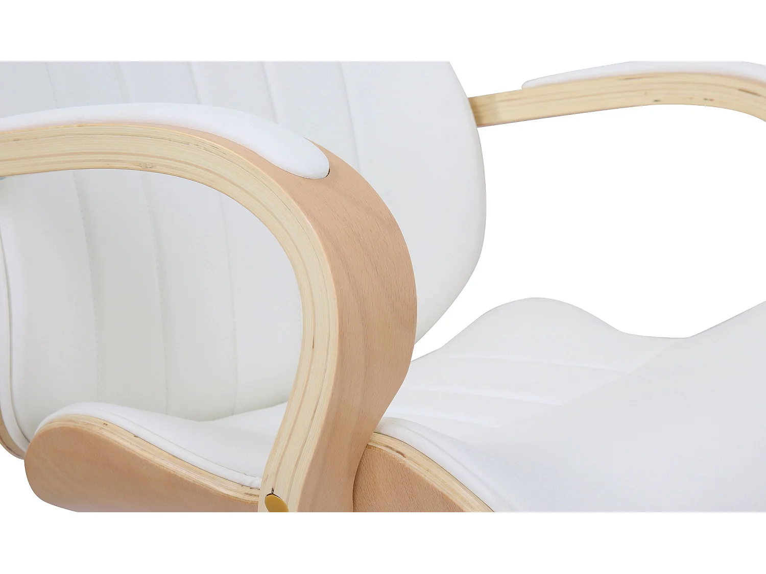 Bureaustoel - Kunstleer & natura - natura/wit - Melilla