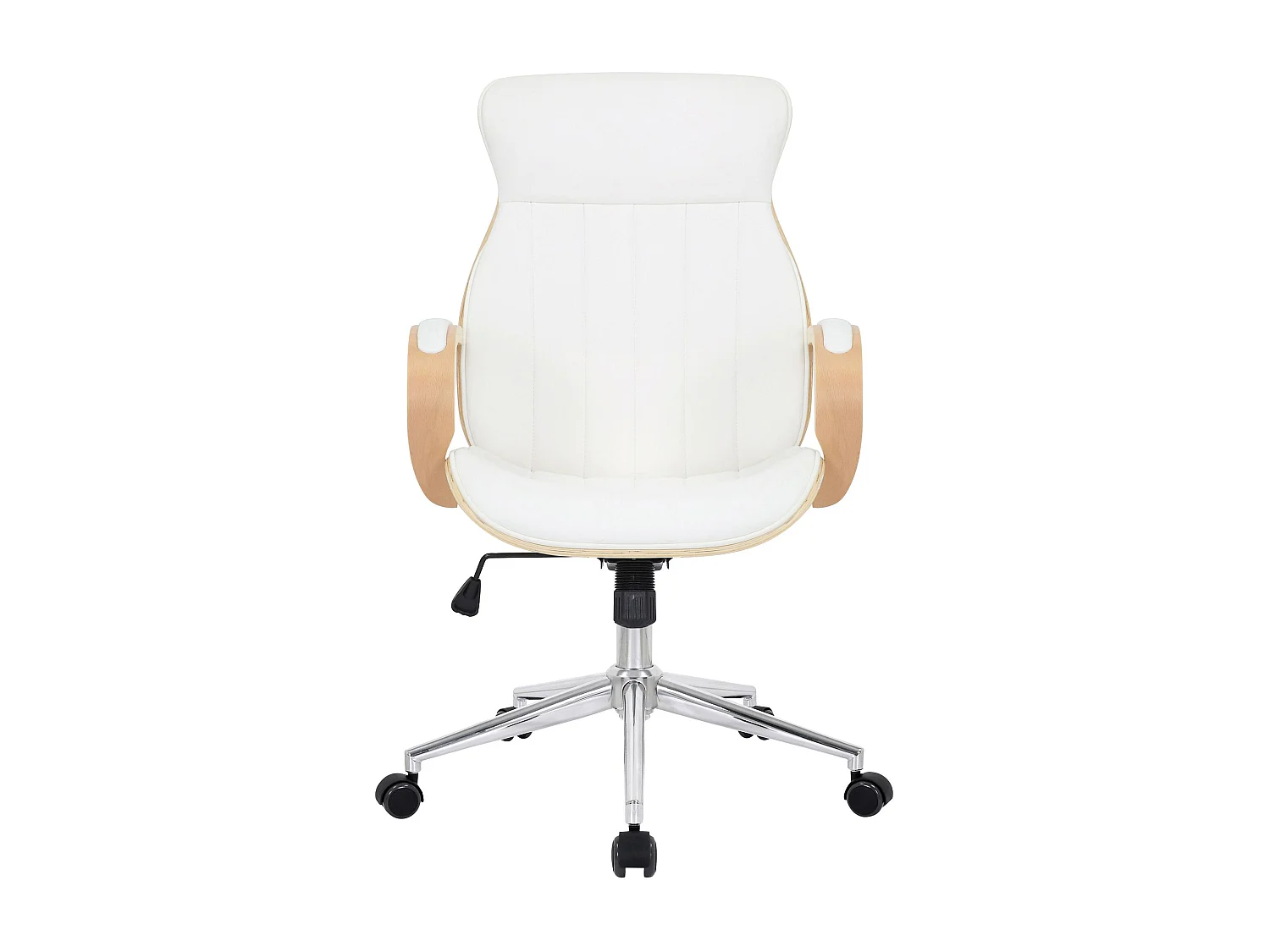 Chaise de bureau - Similicuir & Noir - Nature / Blanc - Melilla