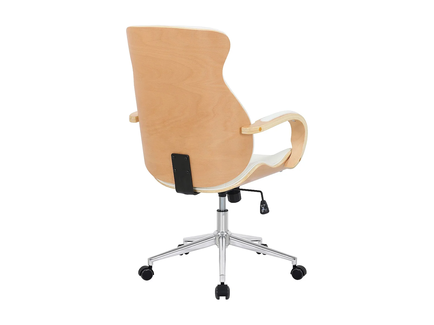 Chaise de bureau - Similicuir & Noir - Nature / Blanc - Melilla