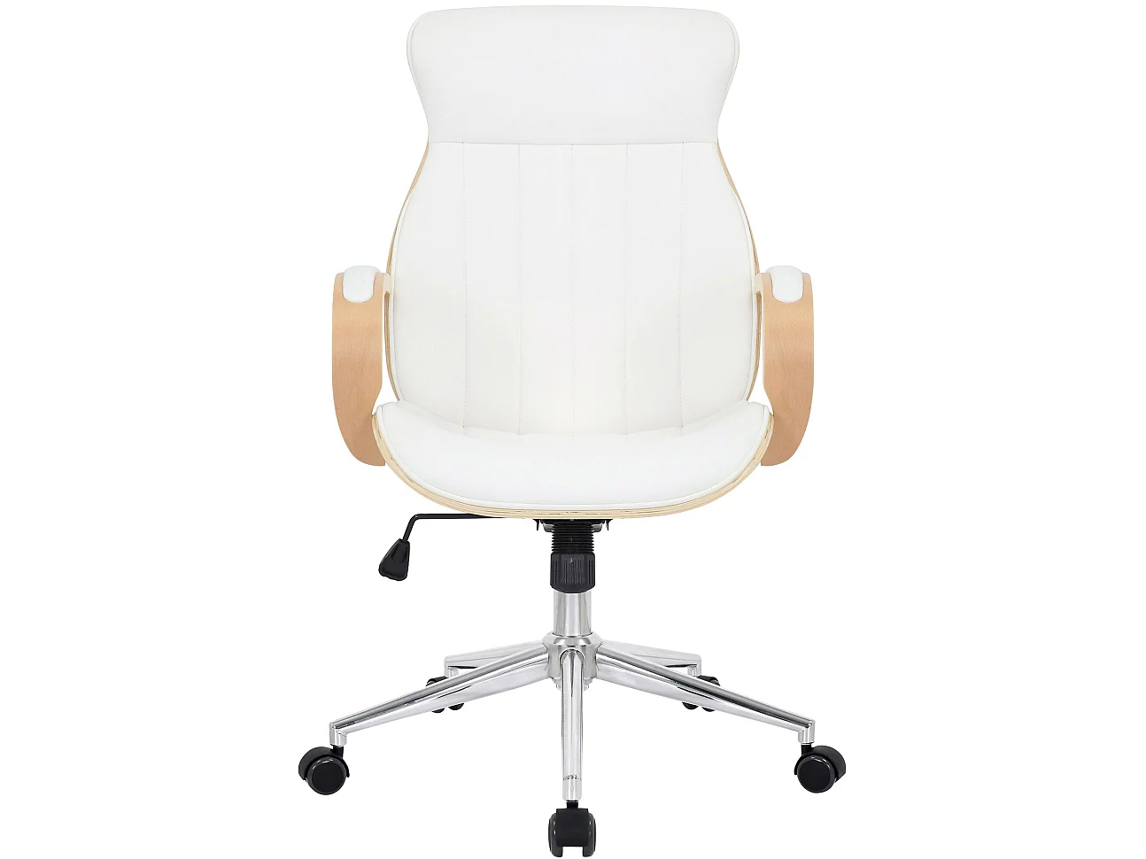 Chaise de bureau - Similicuir & Antique clair - Nature / Blanc - Melilla