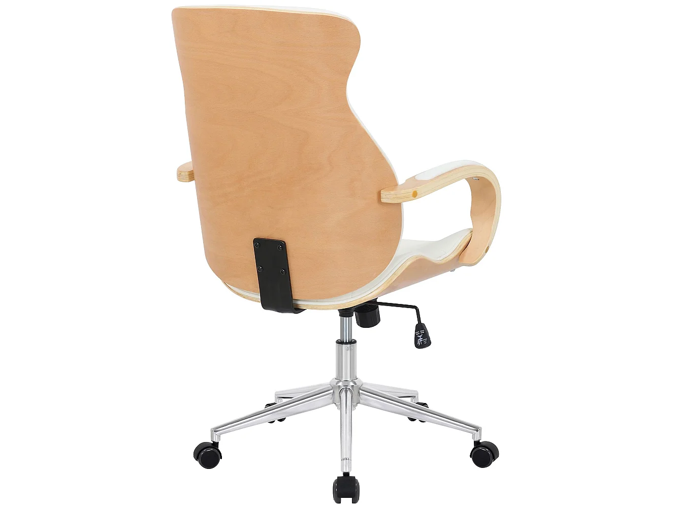 Chaise de bureau - Similicuir & Antique clair - Nature / Blanc - Melilla