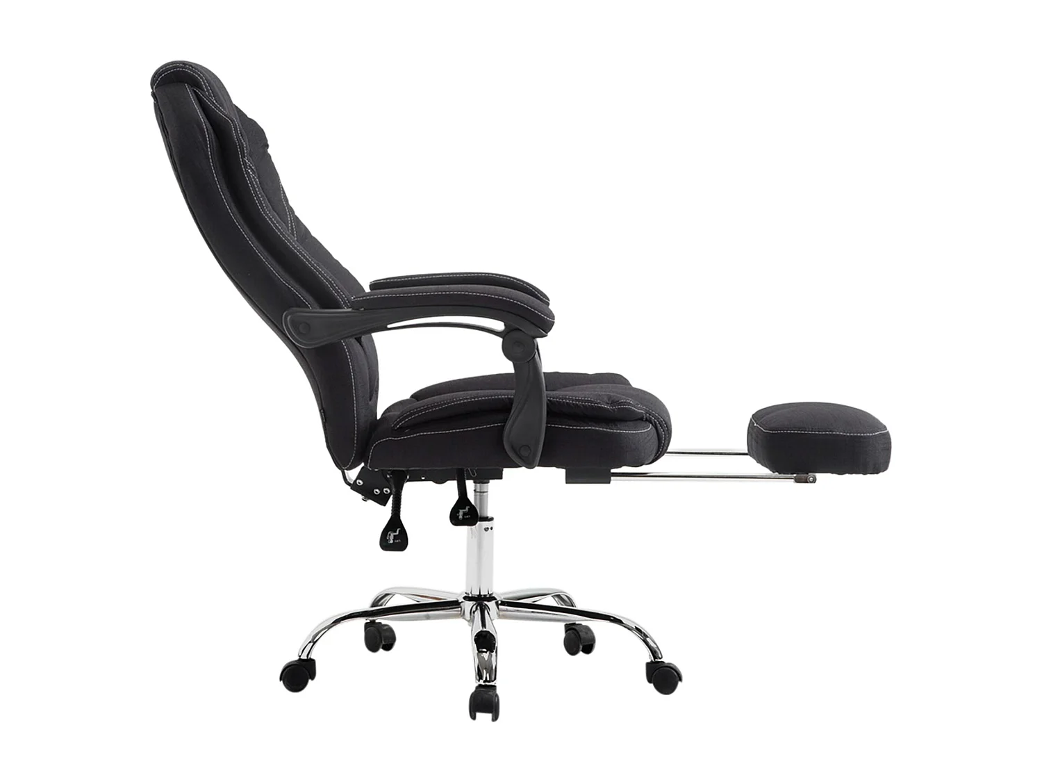 Chaise de bureau - Tissu - Noir - Castle