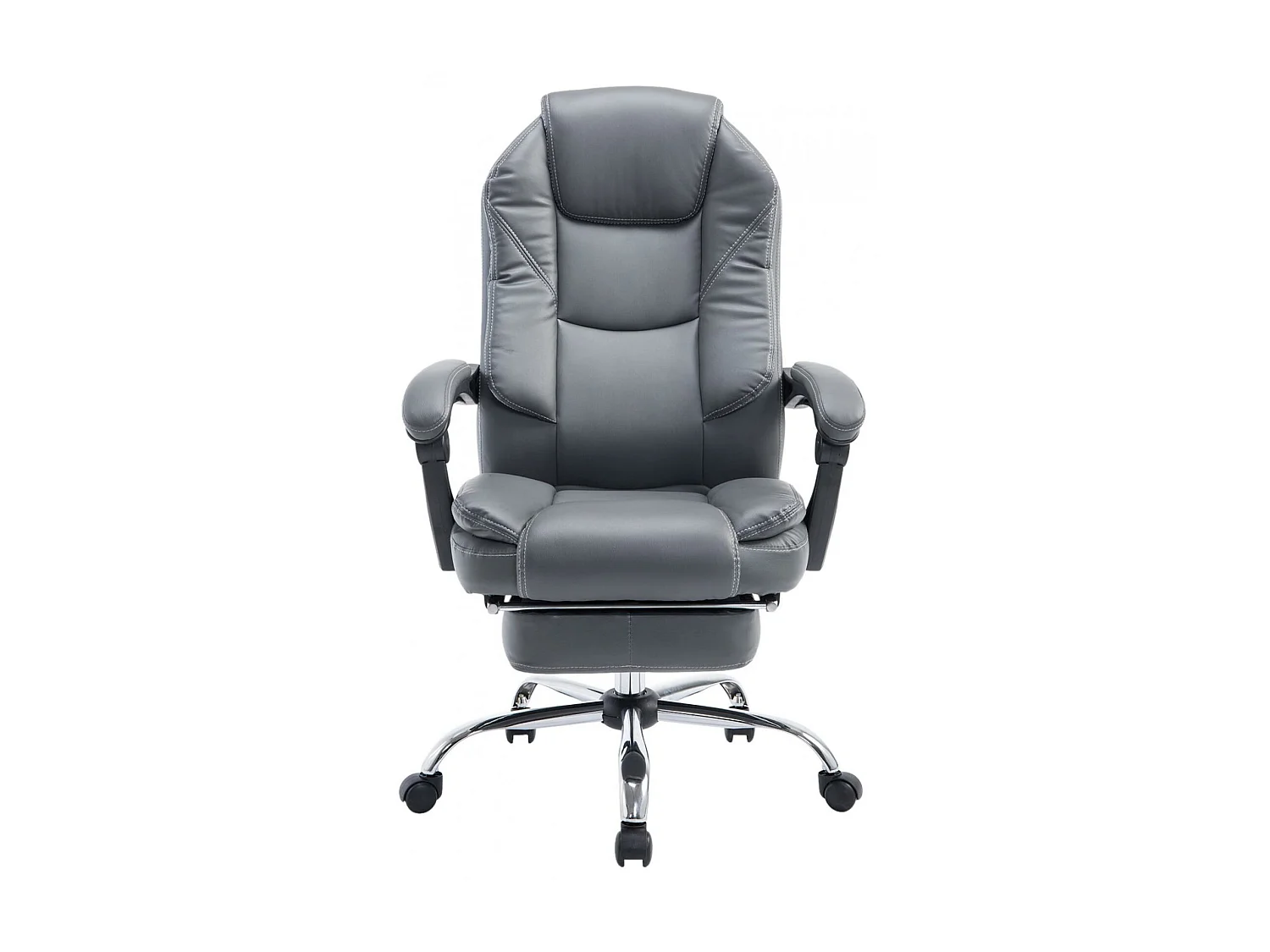 Chaise de bureau - Similicuir & Nature - Gris - Castle