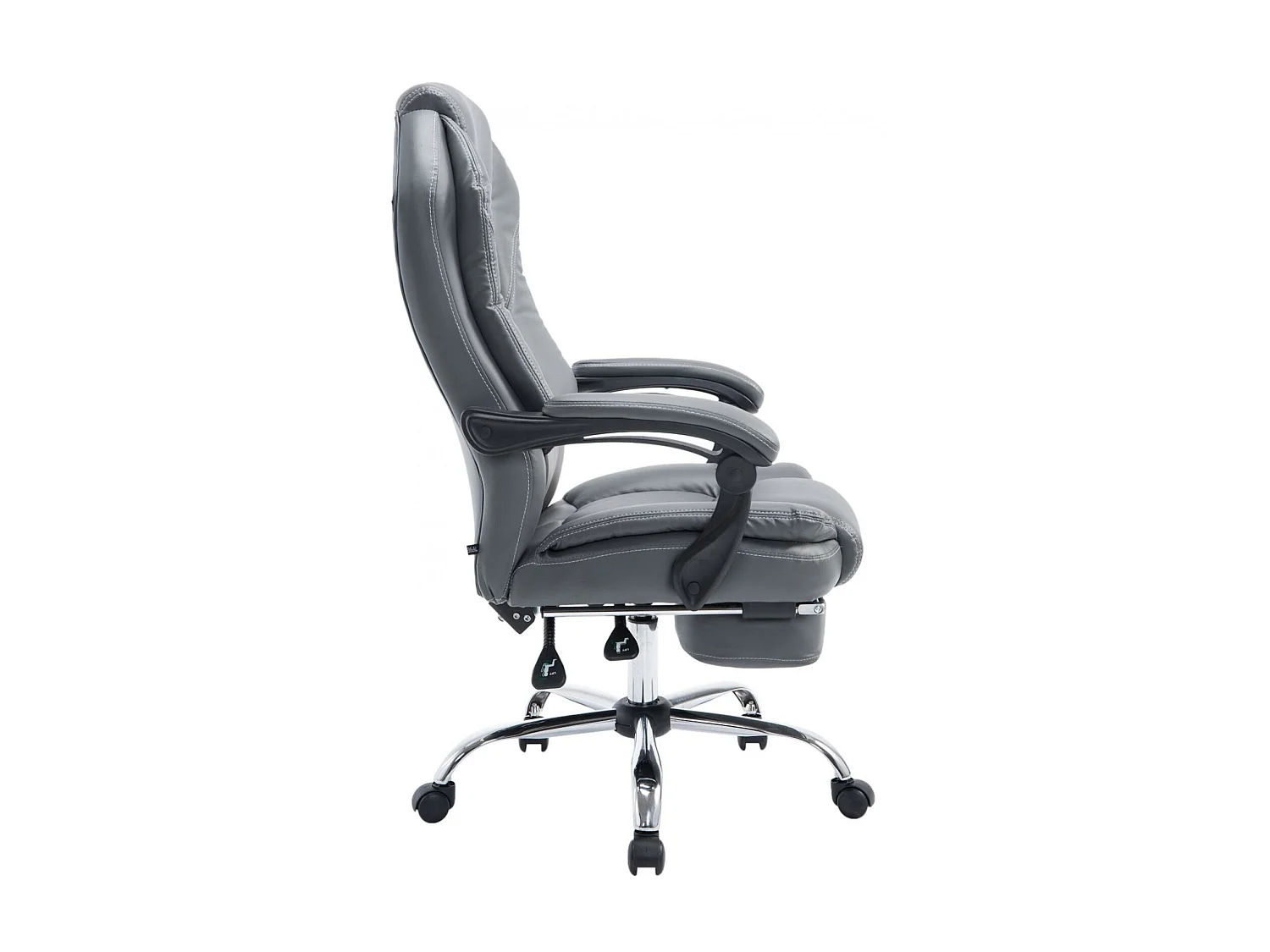 Chaise de bureau - Similicuir & Nature - Gris - Castle