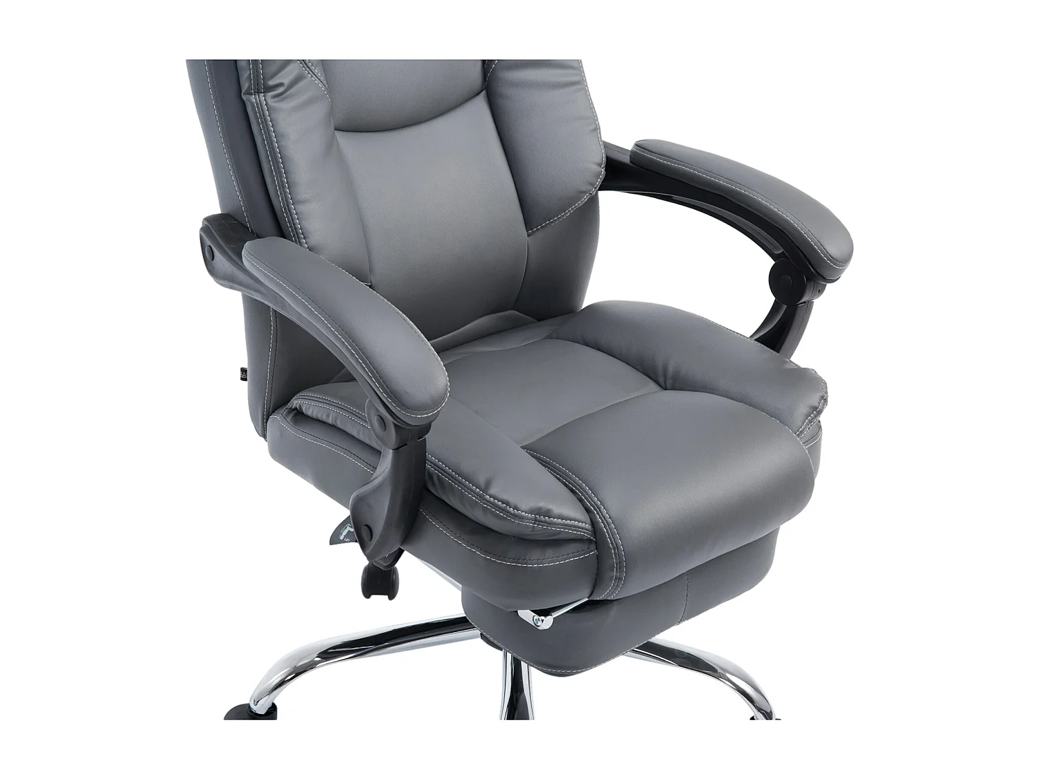 Chaise de bureau - Similicuir & Nature - Gris - Castle