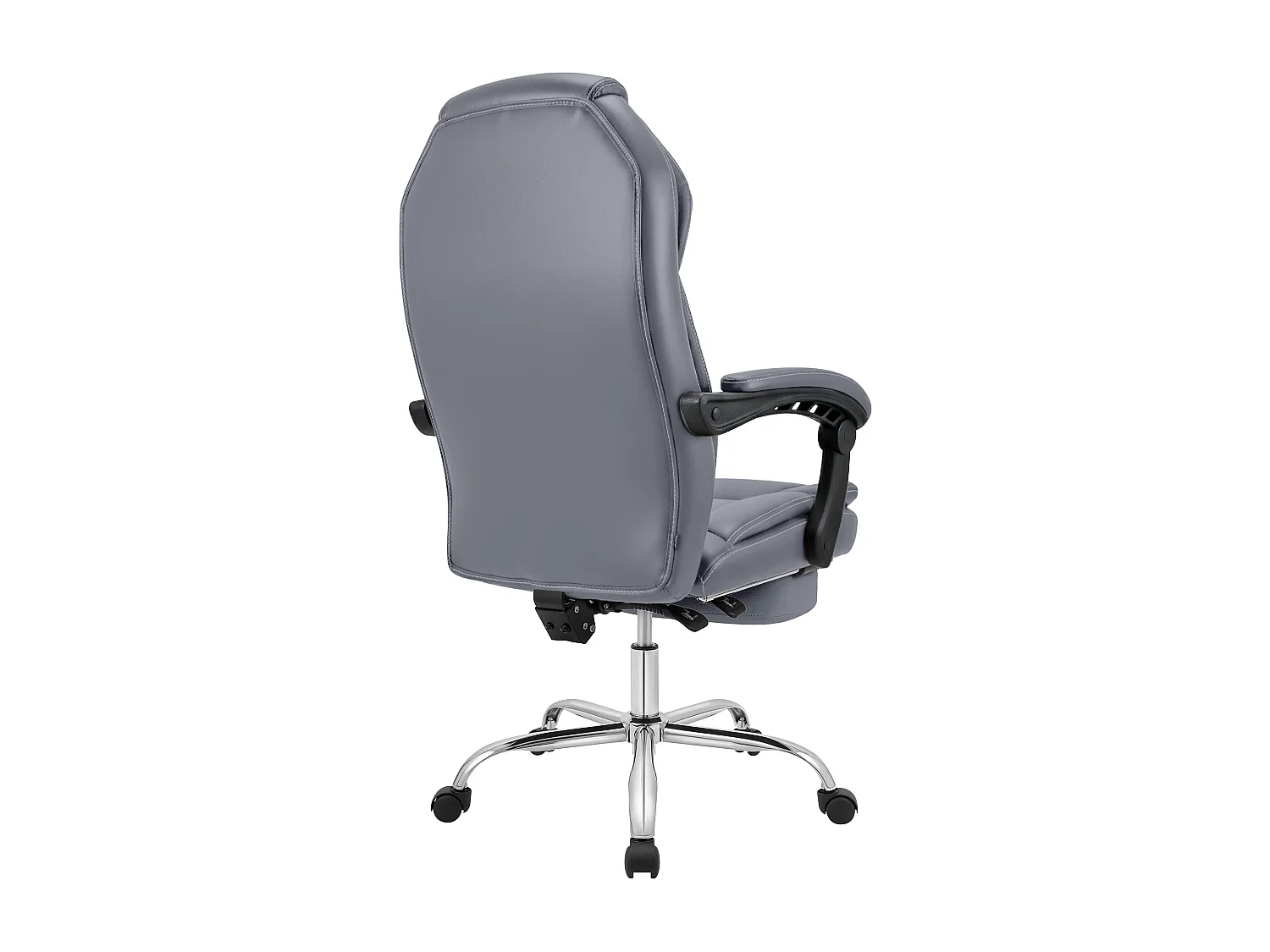 Chaise de bureau - Similicuir & Acier inoxydable - Gris - Castle