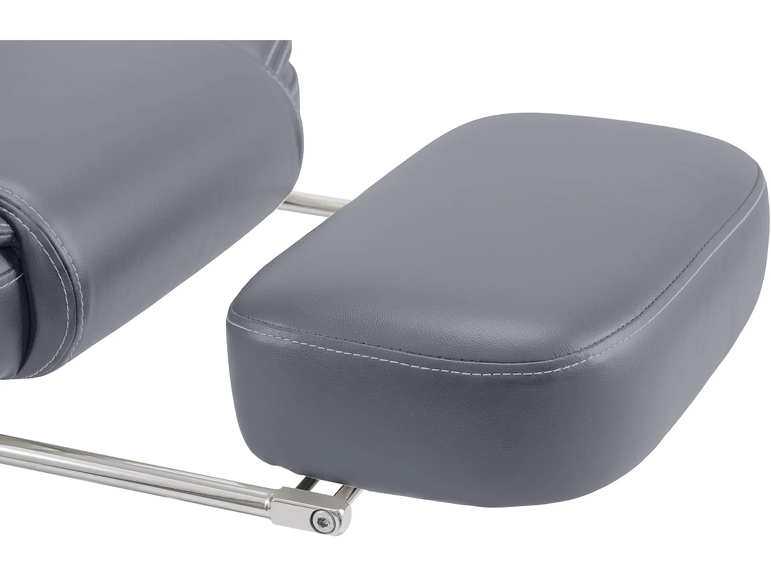 Chaise de bureau - Similicuir & Acier inoxydable - Gris - Castle