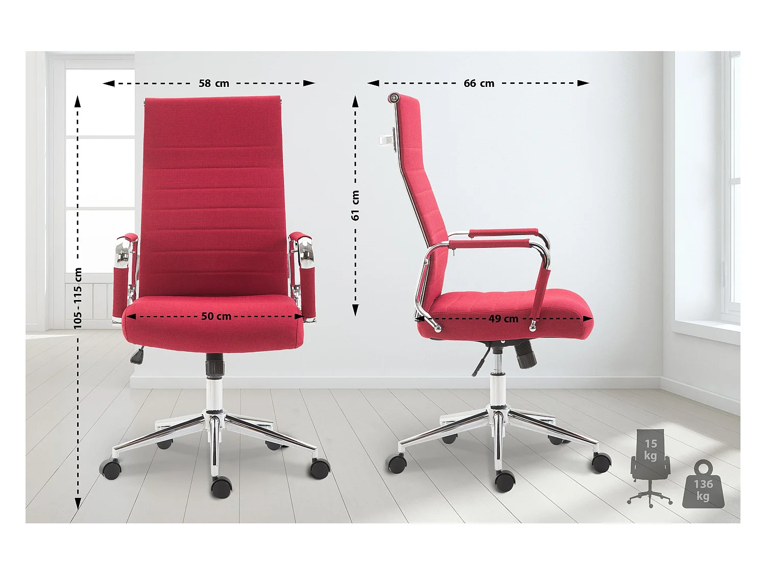 Ergonomiczny Fotel Biurkowy Kolumbus z Wytrzymałego Materiału