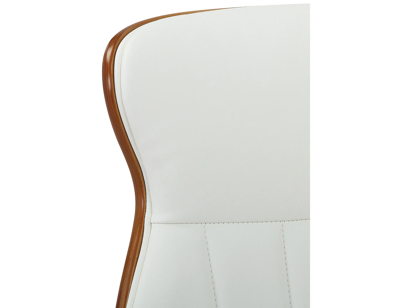 Chaise de bureau - Similicuir & Nature - Noyer / Blanc - Melilla