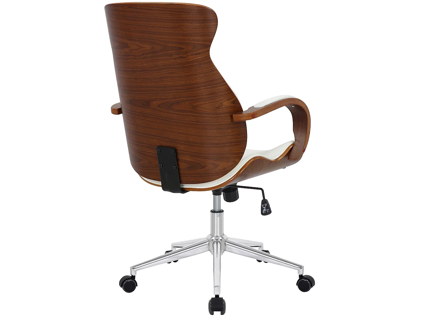 Chaise de bureau - Similicuir & Antique clair - Noyer / Blanc - Melilla