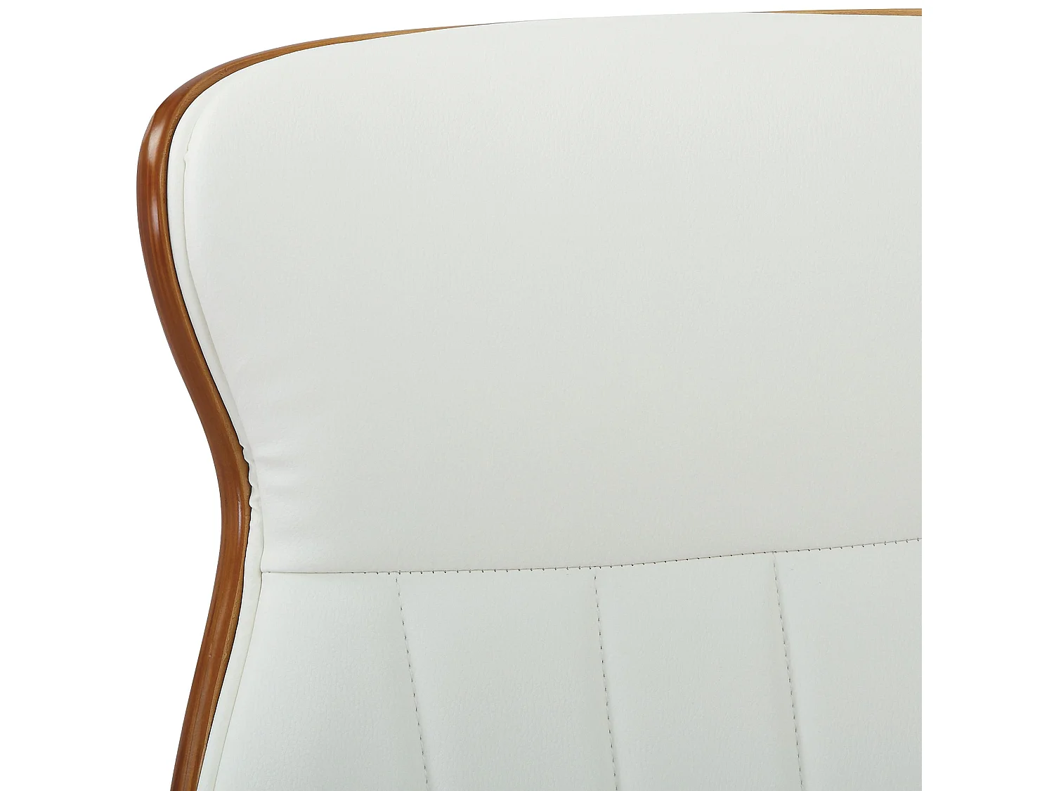 Chaise de bureau - Similicuir & Antique clair - Noyer / Blanc - Melilla