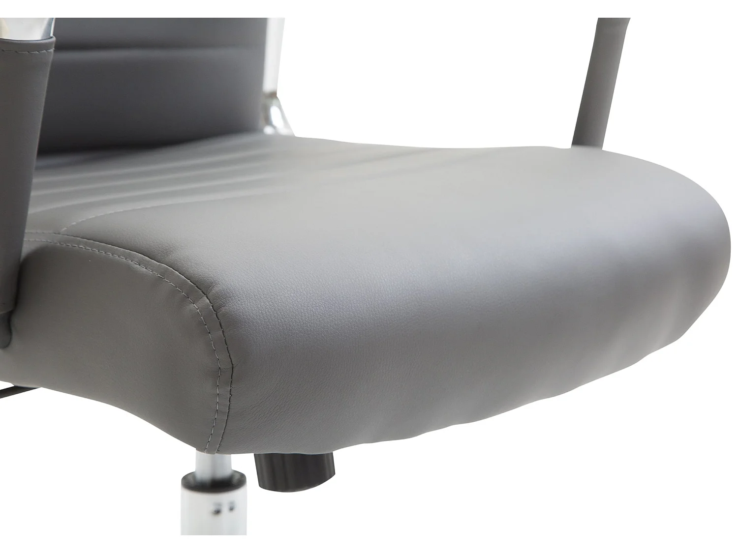 Chaise de bureau - Similicuir & Noyer - Gris - Kolumbus