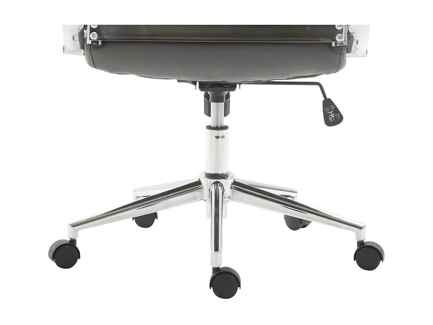 Chaise de bureau - Similicuir & Noyer - Gris - Kolumbus