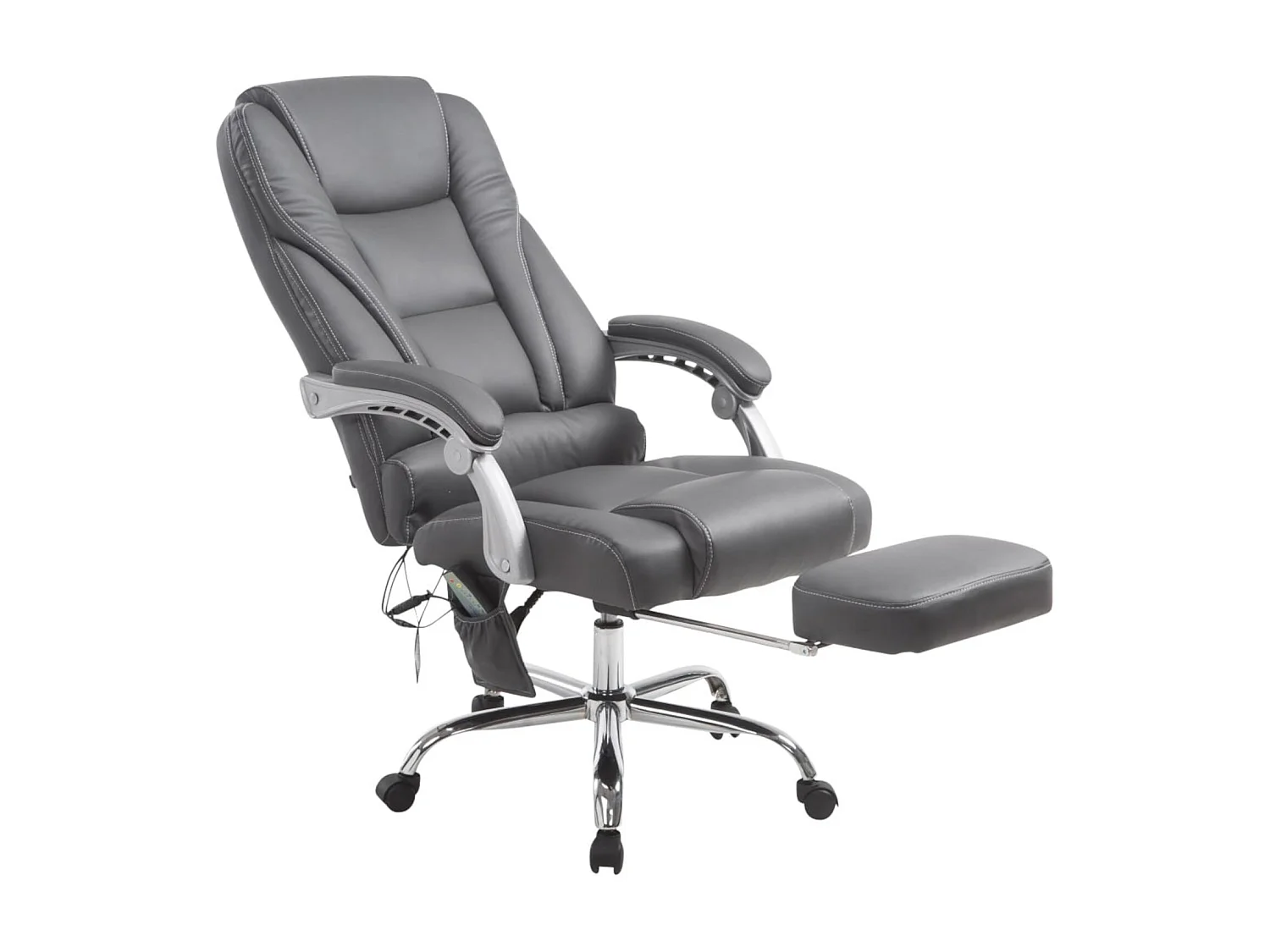 Bureaustoel - Kunstleer & natura - grijs - Pacific