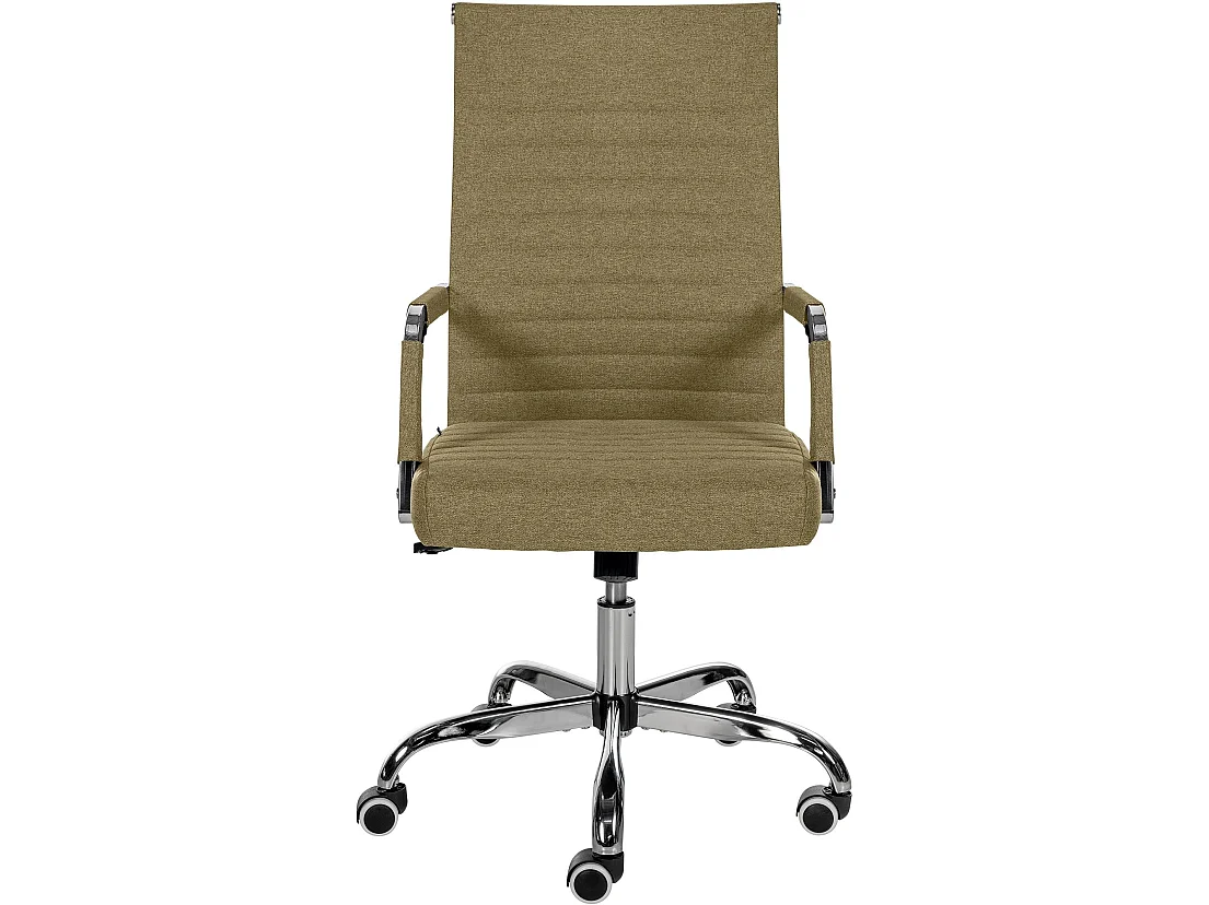 Chaise de bureau - Tissu & Métal chromé - Vert - Amadora