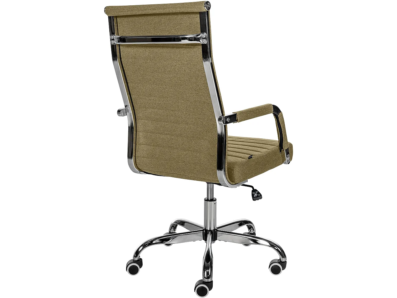 Chaise de bureau - Tissu & Métal chromé - Vert - Amadora