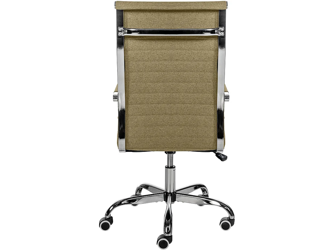 Chaise de bureau - Tissu & Métal chromé - Vert - Amadora