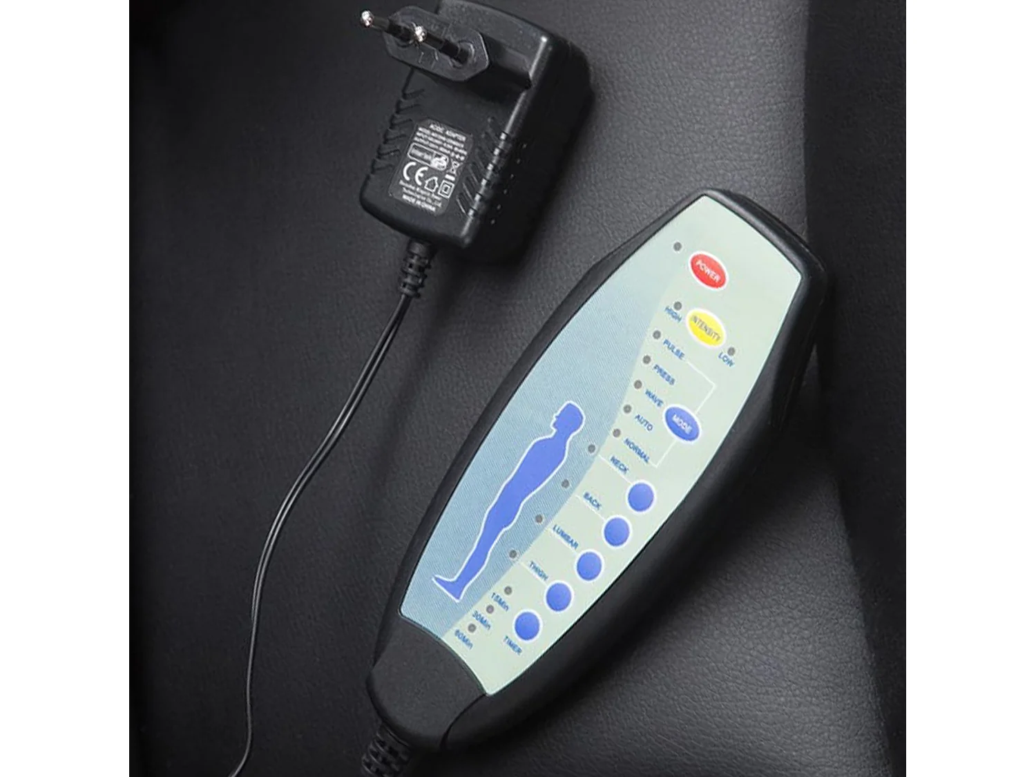 Chaise de bureau - Similicuir & Métal chromé - Noir - Pacific