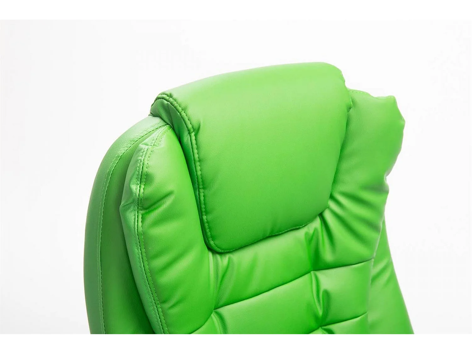 Chaise de bureau - Similicuir & Métal chromé - Vert - Thor