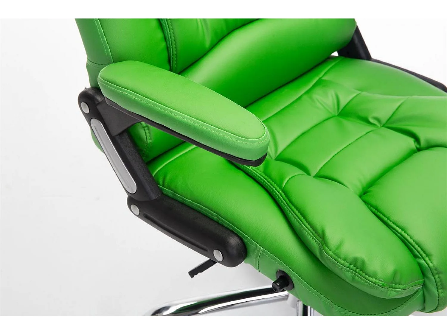 Chaise de bureau - Similicuir & Métal chromé - Vert - Thor